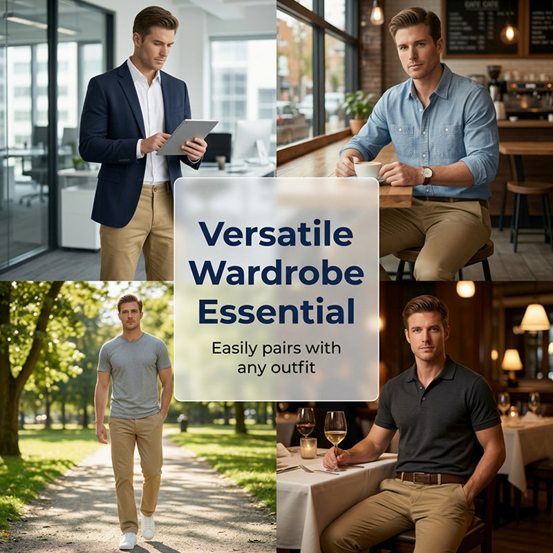 🌟Herrbyxor med rak passform, avslappnad passform👖 Förbättra din personliga image på ett heltäckande sätt