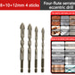 🔥Vente à chaud - 49 % de réduction🔥Kit de Forets Excentriques Dentelés à 4 Cannelures Haute Résistance