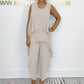 🌸Spring Specials 49% OFF🌸 Casual Sleeveless Loose Top and Pants Suit