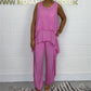 🌸Spring Specials 49% OFF🌸 Casual Sleeveless Loose Top and Pants Suit