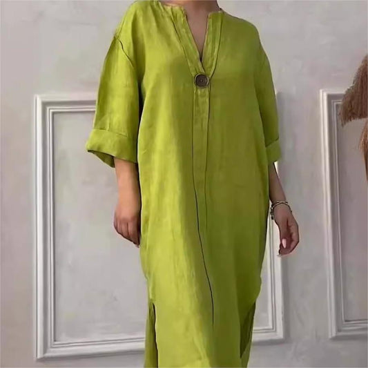 🔥 For a limited time only: 49% off!👗Casual Breathable 3/4 Sleeves V-Neck Dress