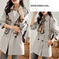 🔥Vente d'automne à durée limitée🔥Trench-coat amincissant mi-long à revers pour femme