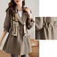 🔥Vente d'automne à durée limitée🔥Trench-coat amincissant mi-long à revers pour femme