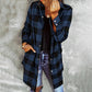 💗Versatile item💗Women’s Plaid Longline Shirt Jacket