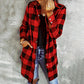 💗Versatile item💗Women’s Plaid Longline Shirt Jacket