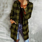 💗Versatile item💗Women’s Plaid Longline Shirt Jacket