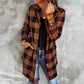 💗Versatile item💗Women’s Plaid Longline Shirt Jacket