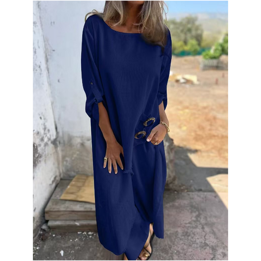 ⏰Zeitlich begrenzter Rabatt👗Unregelmäßiges Kleid und locker sitzende Hose für Damen, 2-teiliges Set