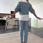 💖Free shipping💖Women's Fashion Long Sleeve Denim Top & Pants Two Piece Set