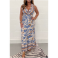 💖Expert Recommendation💖V-Neck Printed Maxi Dress with Belt【Buy 2, Free shipping】