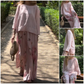 💖Hot Selling 49% OFF💖Solid Tops ＆ Floral Wide-Leg Pants (2-Piece Set)