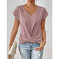 💥LAST DAY PROMOTION - 50%OFF👚Casual Short Sleeve Elegant V-neck Twist Tee