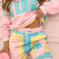 ✨Limited Sale 49% OFF✨Women's Colorful Print Two-Piece Sweatshirt and Jogger Set