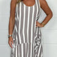 👗Stripe Oversized Tie-Front Pocket Dress