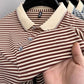 💖Hot sale--49% off👕Men's Business Casual Striped Breathable Lapel T-Shirt