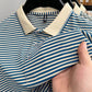 💖Hot sale--49% off👕Men's Business Casual Striped Breathable Lapel T-Shirt