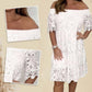 🔥 2025 New Collection – Grab 49% Off Now! 😍Lace Hollow Patchwork Strapless Dress For Women