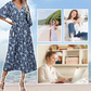 🌸Summer Sale - 49% off🌸Women’s Elegant Floral Print V-Neck Long Dress