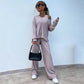 🎁 Hot Sale 49% OFF 🔥Women's Solid Color Vest & V-Neck Long Sleeve Top & Pants 3-Piece Set