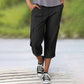 💥2025 New Hot Sale--49% Off💥Multi-Pocket Solid Color Casual Cargo Capri Pants