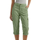 💥2025 New Hot Sale--49% Off💥Multi-Pocket Solid Color Casual Cargo Capri Pants