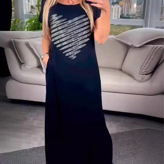 ✨2025 Hot Sale-50% Discount✨Long T-Shirt Dress with Side Slits