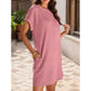 🔥2025 HOT SALE🔥Women's Relaxed Roll Sleeve Pocket Dress