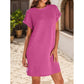 🔥2025 HOT SALE🔥Women's Relaxed Roll Sleeve Pocket Dress