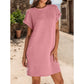 🔥2025 HOT SALE🔥Women's Relaxed Roll Sleeve Pocket Dress