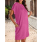 🔥2025 HOT SALE🔥Women's Relaxed Roll Sleeve Pocket Dress