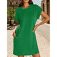 🔥2025 HOT SALE🔥Women's Relaxed Roll Sleeve Pocket Dress