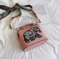 🌸The best gift for her - 49% OFF🌸Personalized Elephant Embroidered Leather Bag