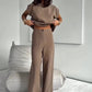 💖Hot Sale 50% OFF🌸Women’s 2-Piece T-Shirt & Wide Leg Dress Pants Set