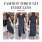 🔥2025 Hot Sale - 49% korting 💥Women's V-Neck T-Shirt & Midi Skirt Set