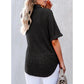 🩷Summer Sale - 50% Off🌈Women's Lapel Loose Short Sleeve Top