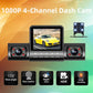 🔥2025 New Style - 49% Off🔥1080P 4-Channel Dash Cam with Night Vision