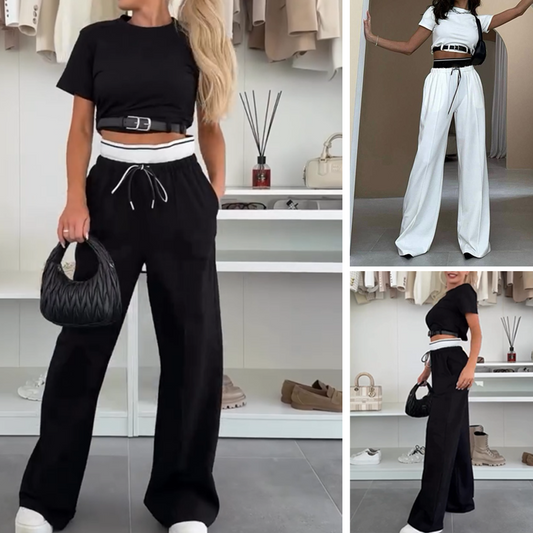 💥Hot sale--50% discount💥Women's Casual Short Sleeve Pant Set