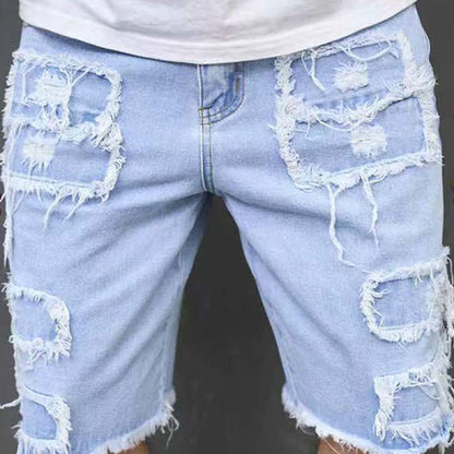 🔥 50% RABATT NU! 🩳 Rivna jeansshorts för herr – avslappnad streetstyle & skön komfort för sommaren ☀️🛹