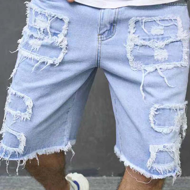 🔥 50% RABATT NU! 🩳 Rivna jeansshorts för herr – avslappnad streetstyle & skön komfort för sommaren ☀️🛹
