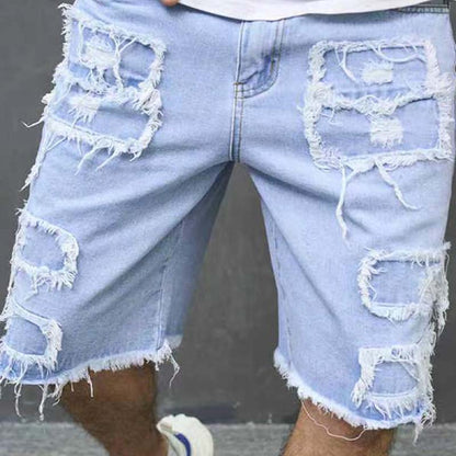 🔥 50% RABATT NU! 🩳 Rivna jeansshorts för herr – avslappnad streetstyle & skön komfort för sommaren ☀️🛹