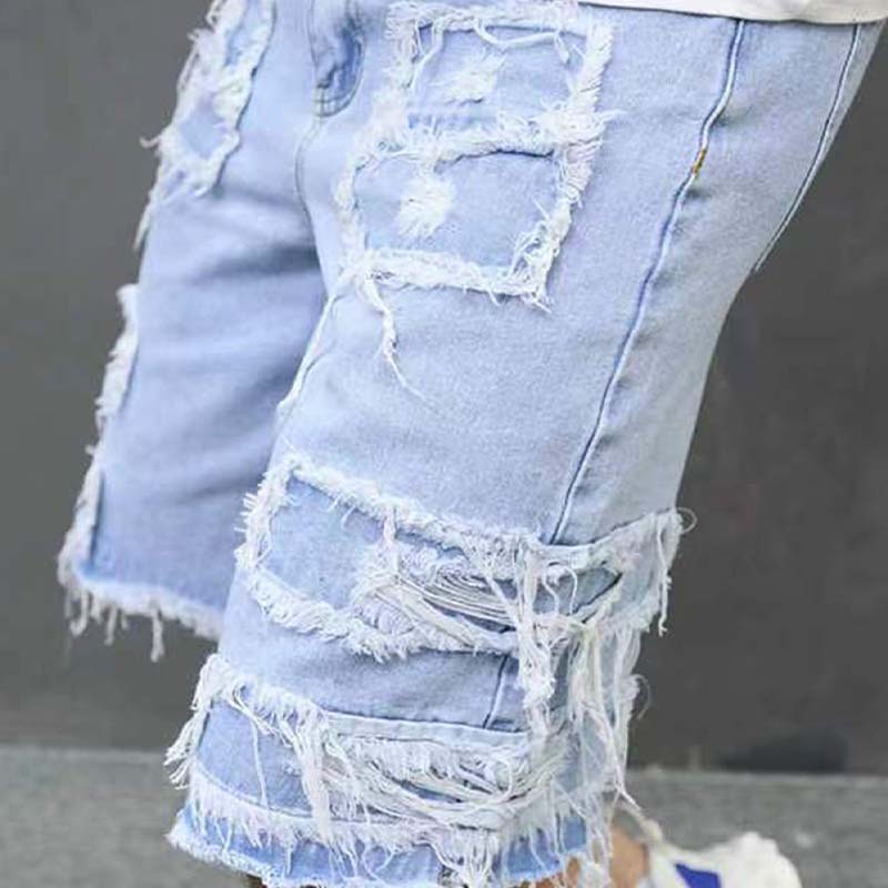 🔥 50% RABATT NU! 🩳 Rivna jeansshorts för herr – avslappnad streetstyle & skön komfort för sommaren ☀️🛹