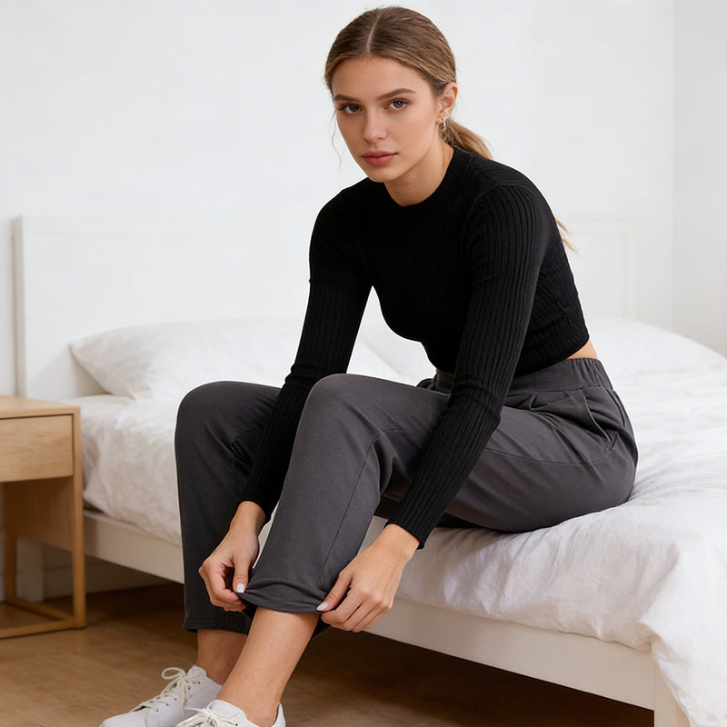 ✨Tapered byxor med fickor i stora storlekar för kvinnor – stil & rörelsefrihet 👖