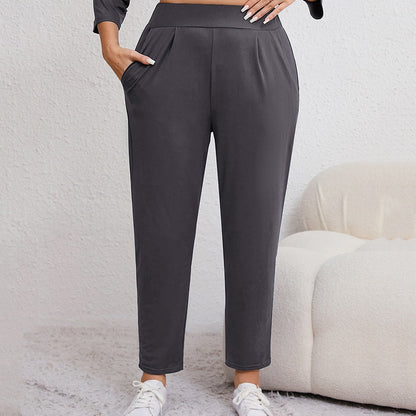✨Tapered byxor med fickor i stora storlekar för kvinnor – stil & rörelsefrihet 👖
