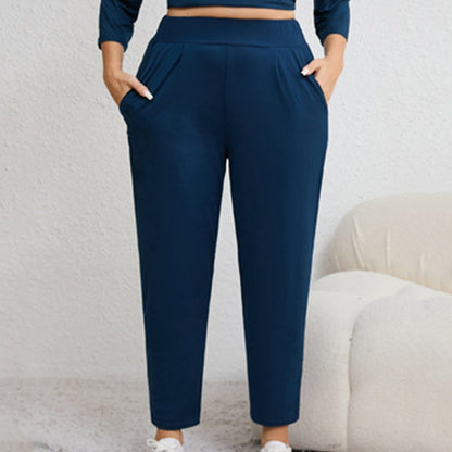 ✨Tapered byxor med fickor i stora storlekar för kvinnor – stil & rörelsefrihet 👖
