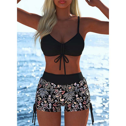 🩱 BEGRÄNSAT ERBJUDANDE: 50% RABATT! ✨ Dam Bikini Set – Snörning i Toppen, Boyshorts, Flera Stilar 🏖️