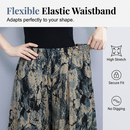 👖🌸 Svalkande capribyxor med vida ben och elastisk midja – sval komfort hela sommaren 🌿